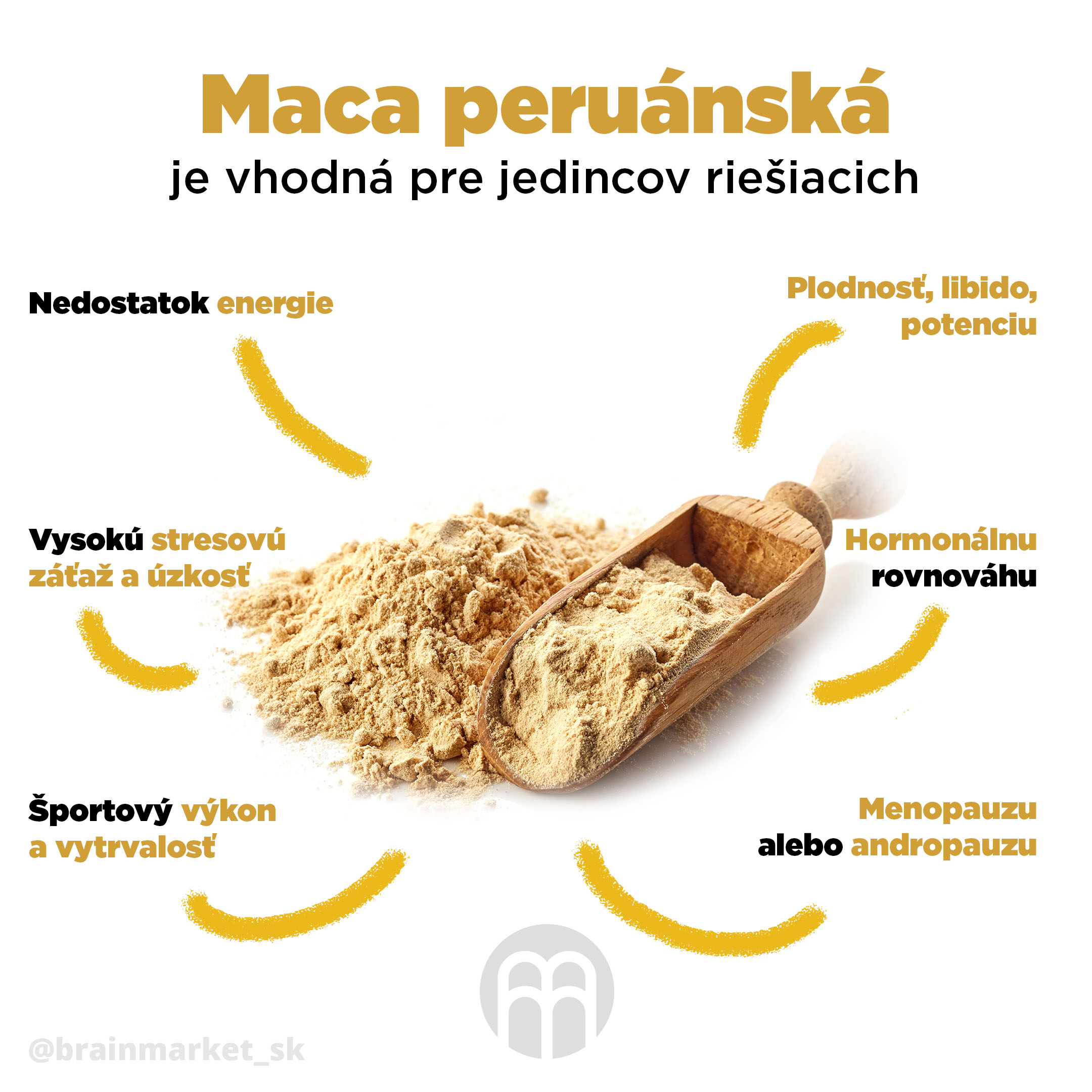 BrainMax Pure Maca želatinovaná BIO prášek, 150 g Obrázek