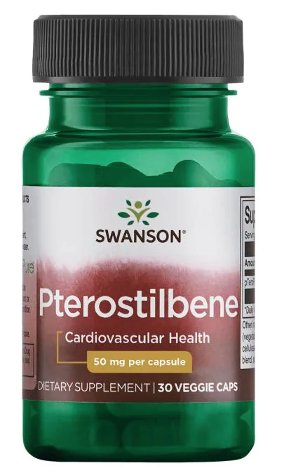 E-shop Swanson Pterostilben - 50 mg, 30 rastlinných kapsúl