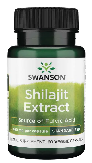 Swanson Shilajit Extrakt - 400 mg, 60 rostlinných kapslí