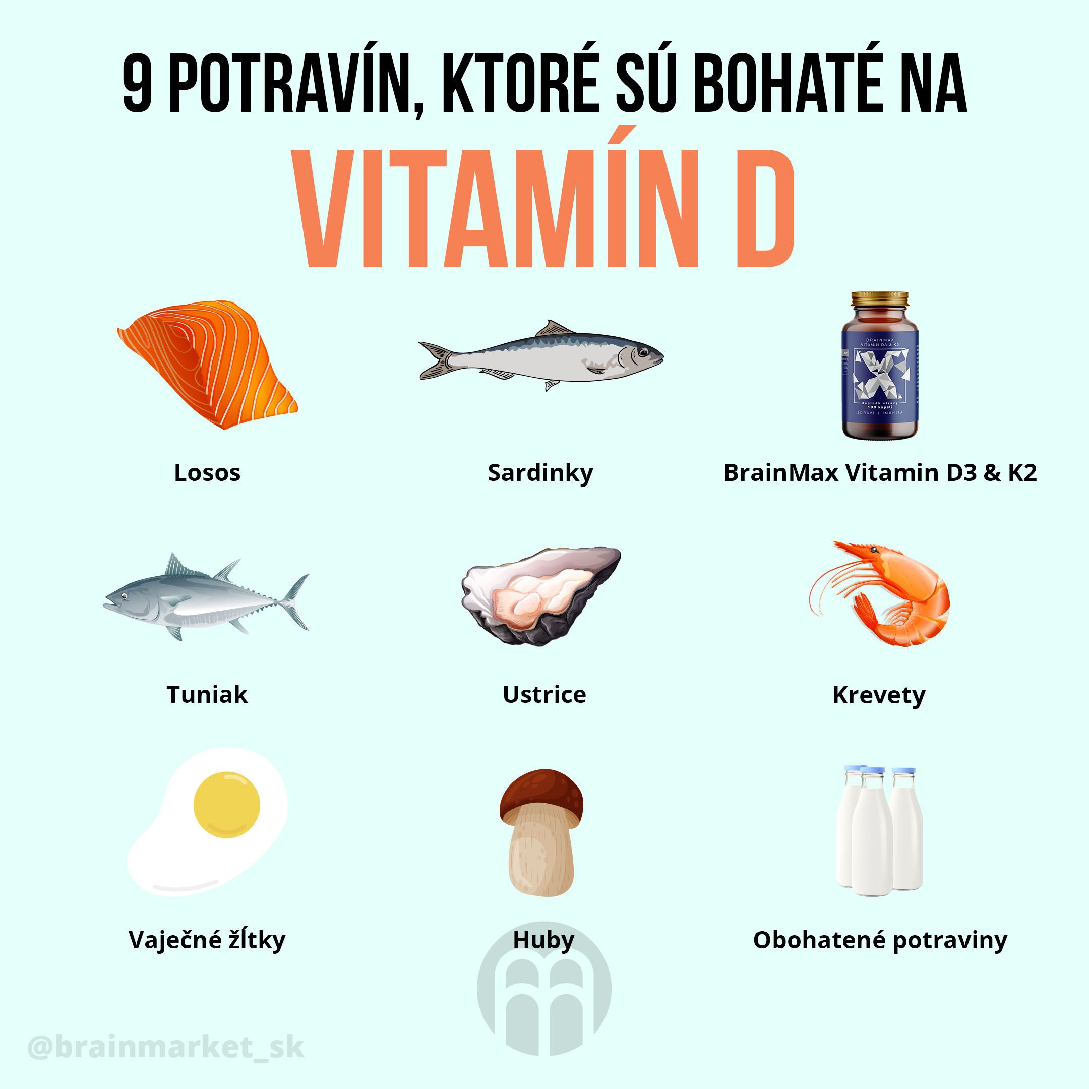 BrainMax Vitamin D3 & K2, D3 5000 IU / K2 jako MK7 150 mcg, vzorek, 4 kapsle Obrázek