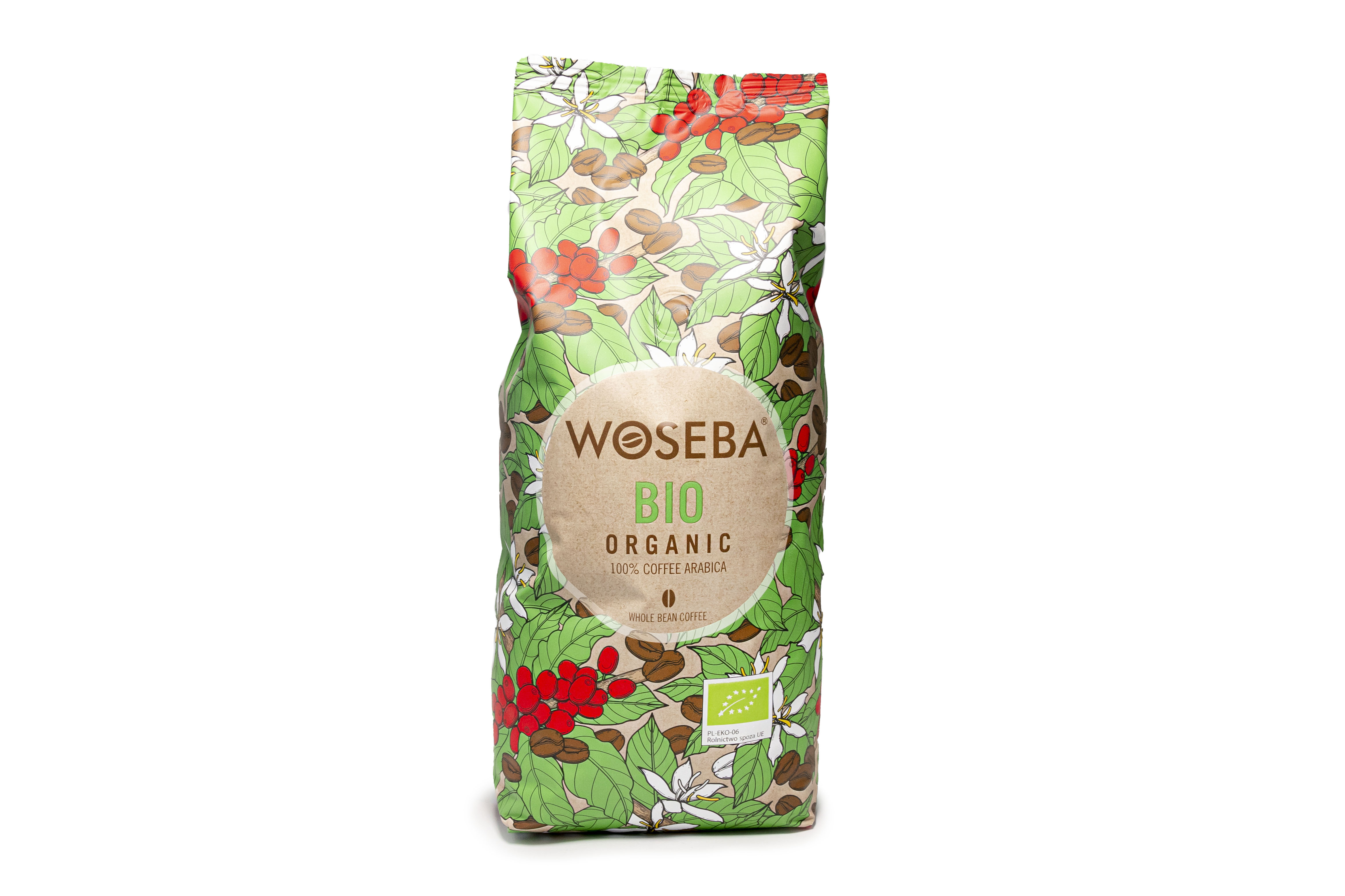 Woseba - Bio Organic zrnková káva, 1 kg Obrázek