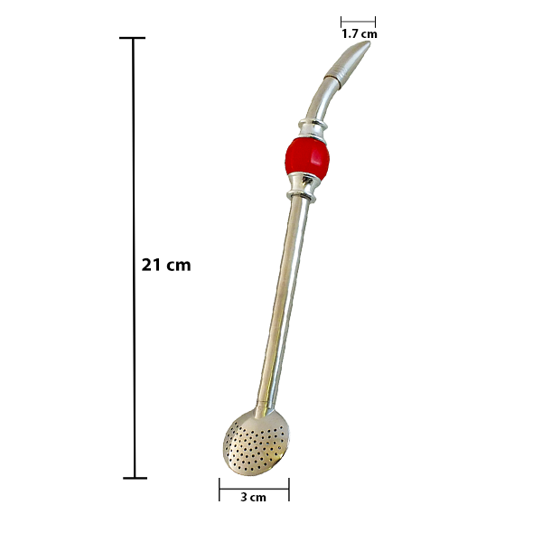 Cebador Bombilla s červeným kamenem Obrázek