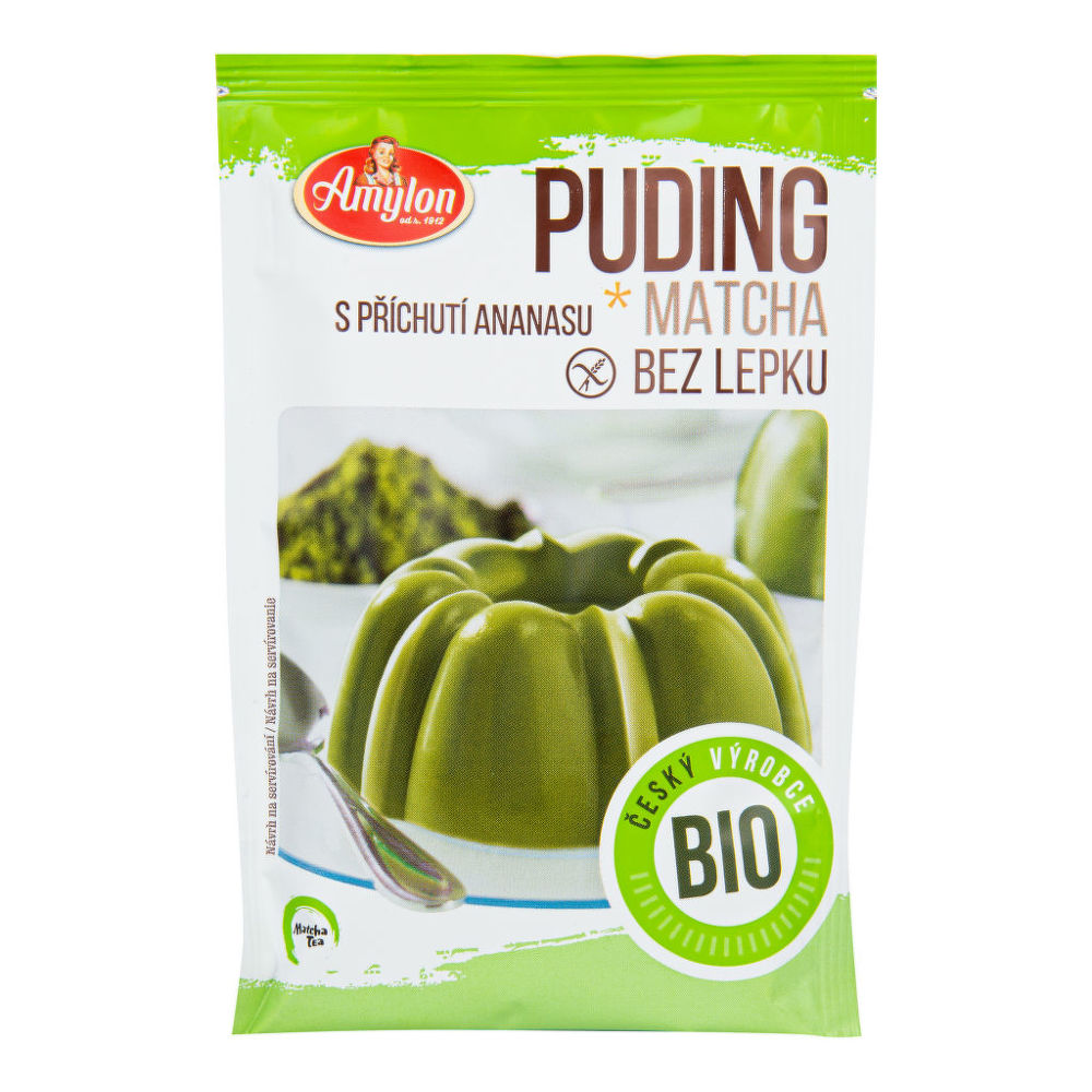 E-shop Amylon - Puding matcha s príchuťou ananásu bezlepkový BIO, 40 g