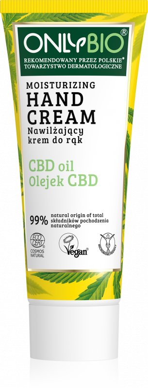 OnlyBio - Hydratační krém na ruce s konopím a CBD olejem, 75 ml