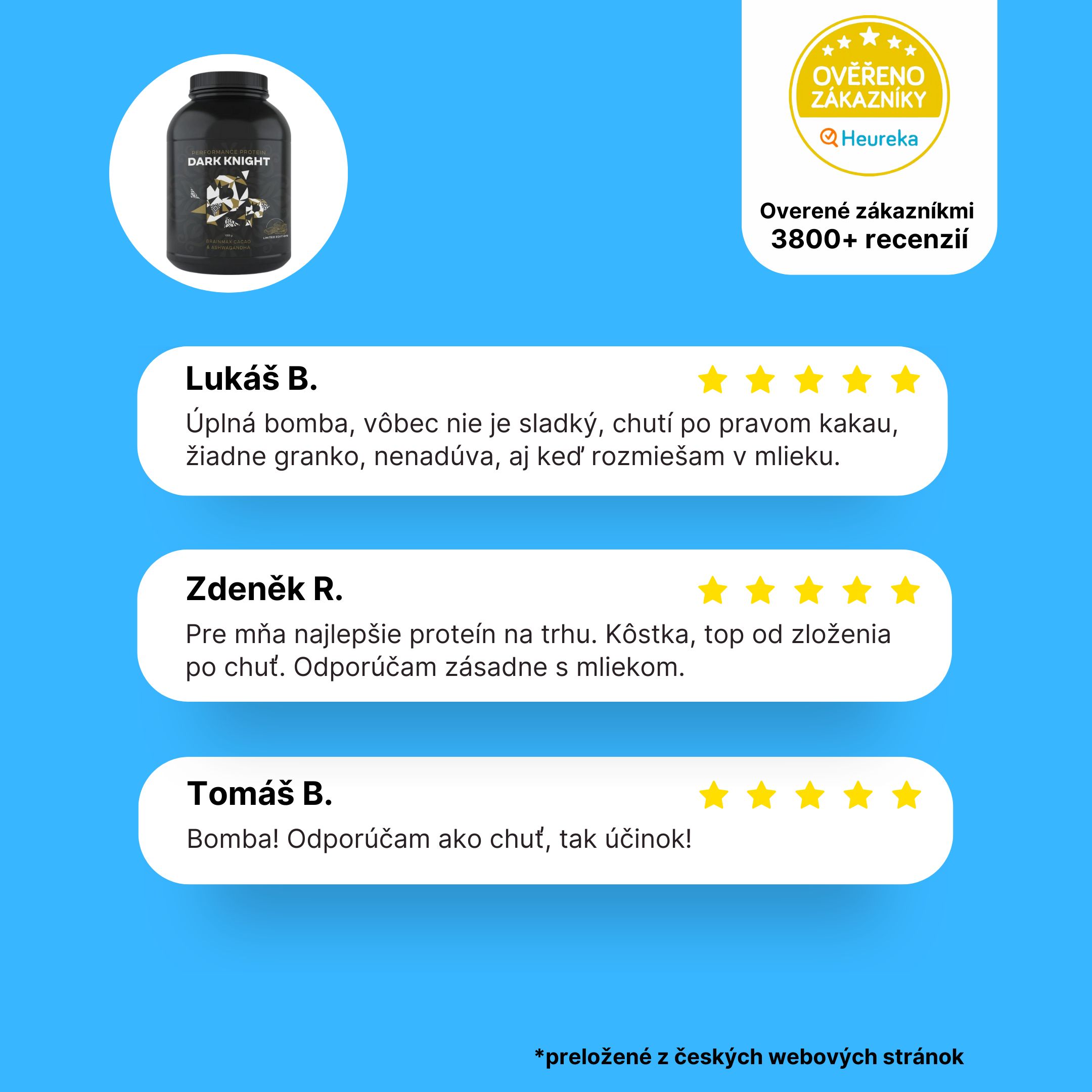 BrainMax Performance Protein Dark Knight, 1000 g Obrázek