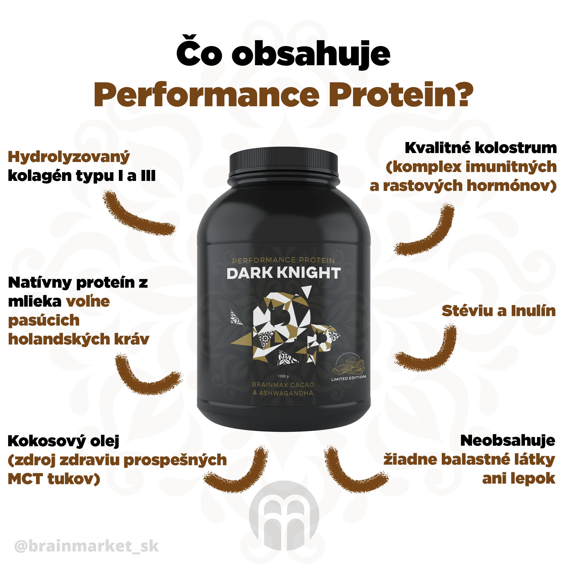 BrainMax Performance Protein Dark Knight, 1 kg