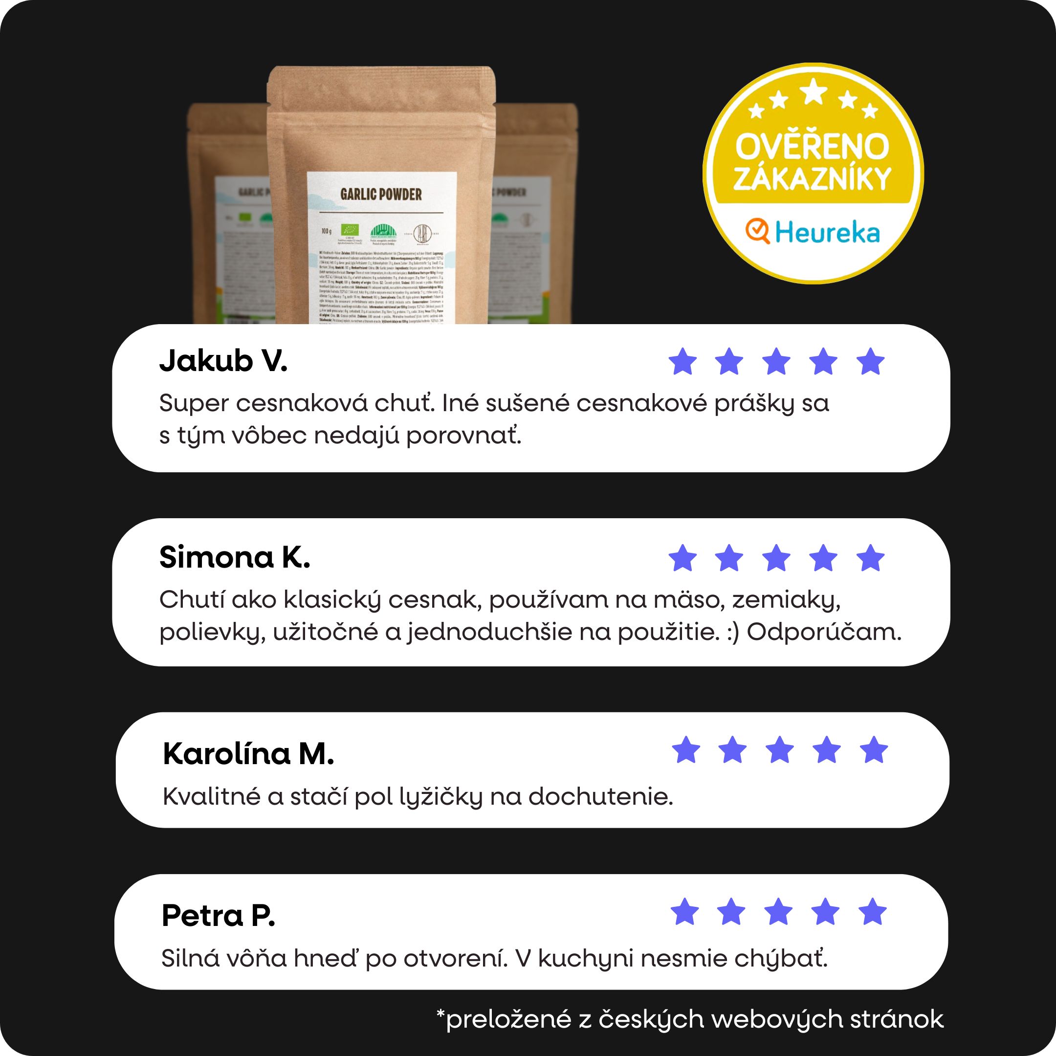 BrainMax Pure Česnek BIO prášek, 100 g Obrázek