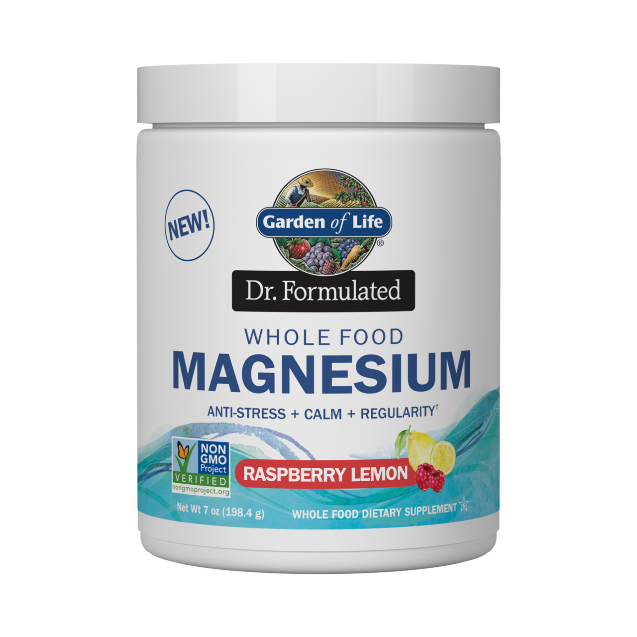 Garden of Life - Magnesium Dr. Formulated (horčík) - malina a citrón, 198g