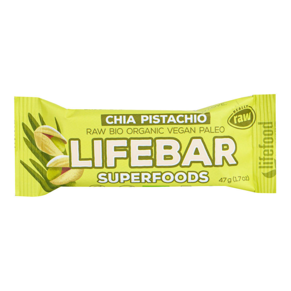 E-shop LifeFood - Tyčinka Lifebar chia a pistácie, 47 g