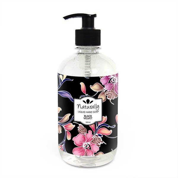 Hristina - Přírodní tekuté mýdlo na ruce černý samet, 500 ml