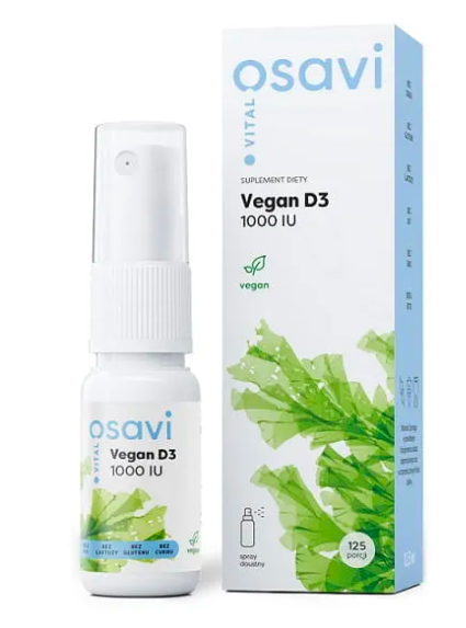 E-shop Osavi - Vegan Vitamín D3 (1000IU), ústny sprej, 12,5 ml