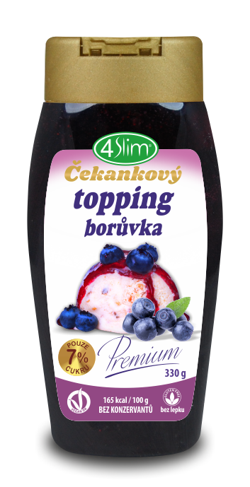 4slim Čekankový topping borůvka 330 g