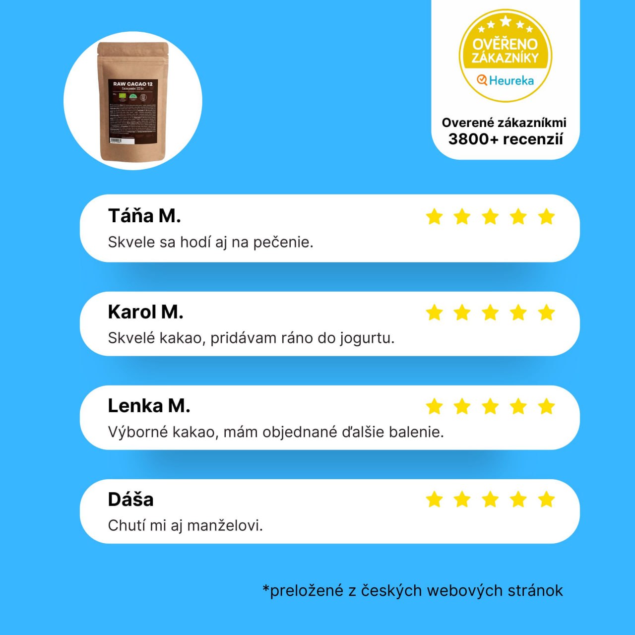 BrainMax Pure Raw Cacao 12, BIO 500 g Obrázek