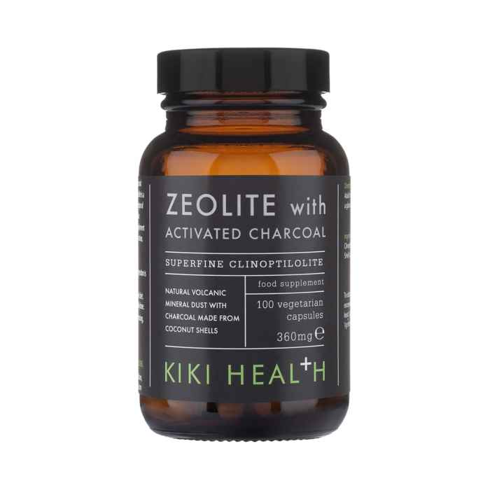 E-shop KIKI Health - Zeolite With Activated Charcoal (Zeolit s aktivním uhlím), 360 mg, 100 rostlinných kapslí