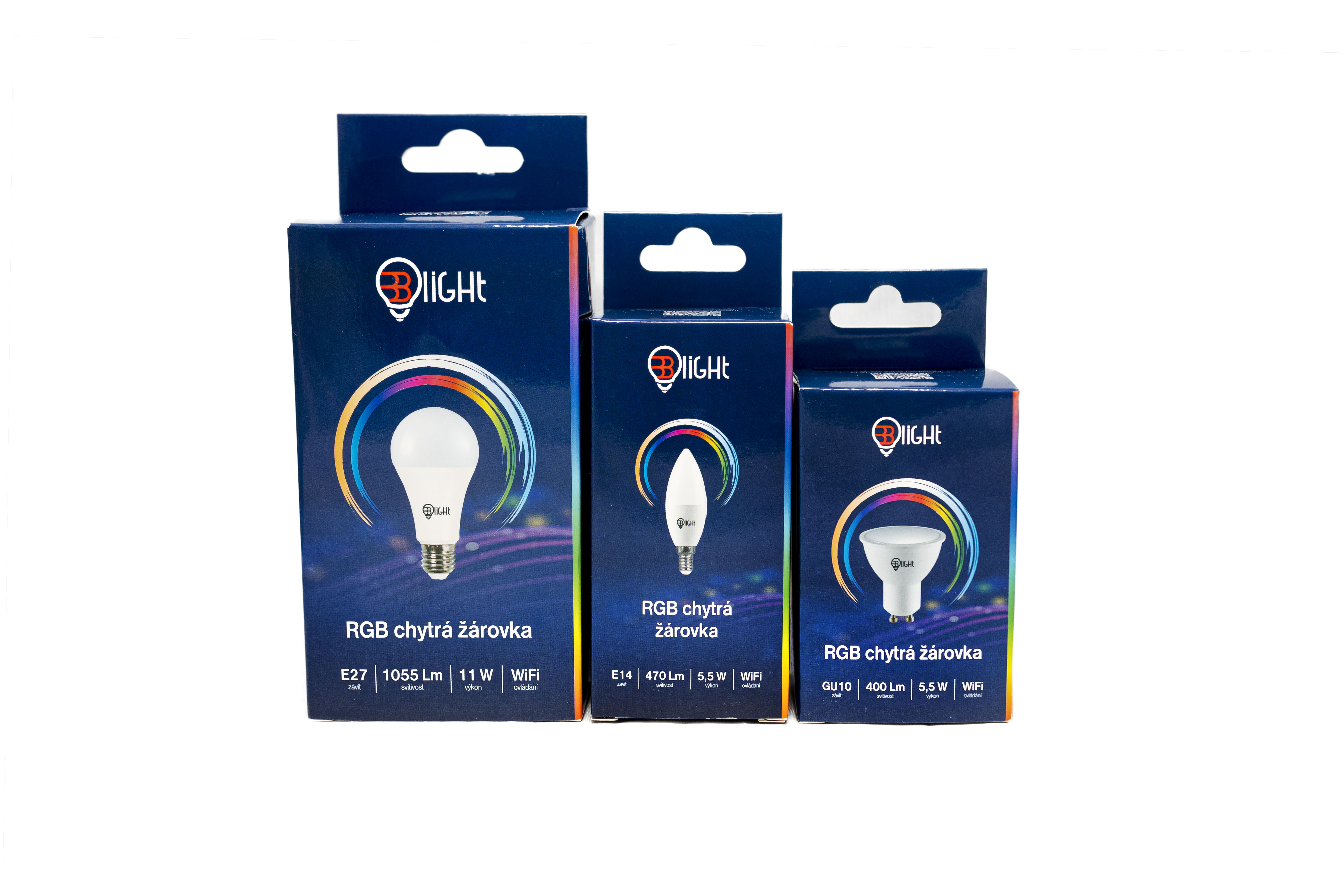 Chytrá žárovka Blight LED, závit E14, 5,5 W, WiFi, APP, stmívatelná, barevná Obrázek