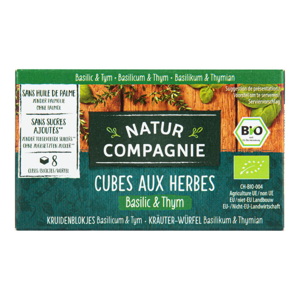 E-shop Natur Compagnie - Bujón bylinkový kostky, bazalka tymián, BIO, 80 g
