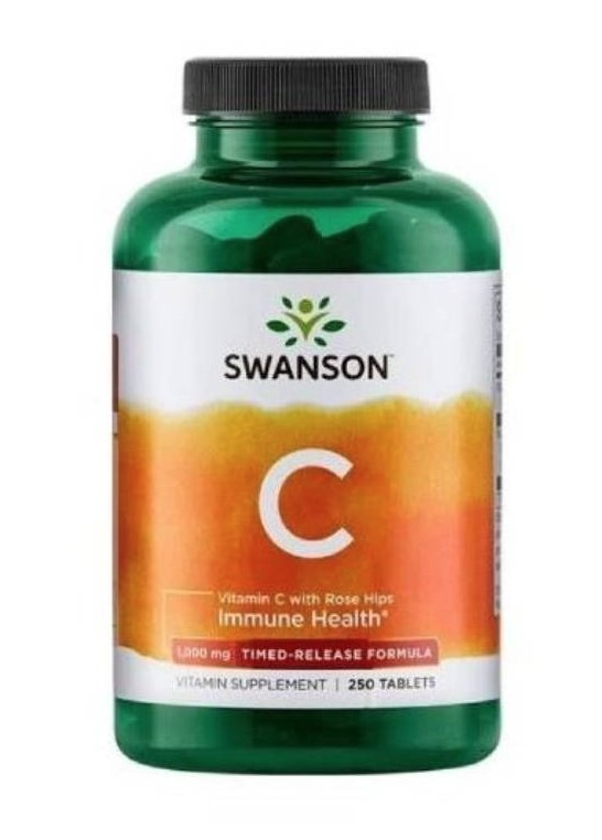Swanson Vitamin C + Extrakt z Šípků, 1000 mg, 250 tablet Obrázek