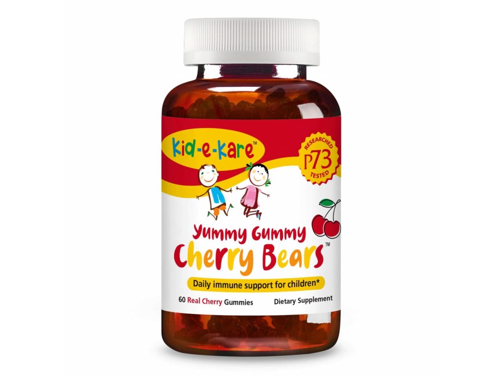 North American Herb & Spice Kid-e-Kare - Třešňoví gumídci s divokým oregánem a černuchou pro podporu imunity, 60 ks Obrázek