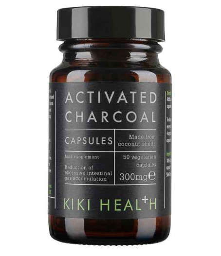 E-shop KIKI Health Activated Charcoal (aktivní uhlí) 300 mg, 50 rostlinných kapslí