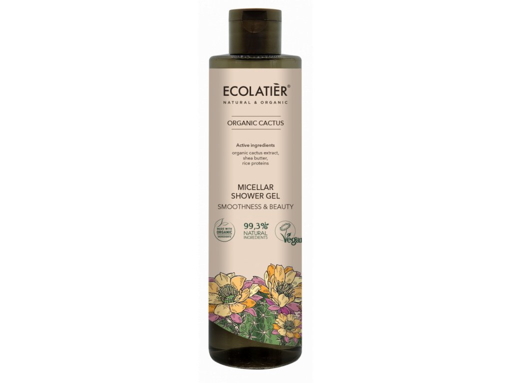 E-shop Ecolatiér - Micelární sprchový gel, hladkost a krása, kaktus, 350 ml