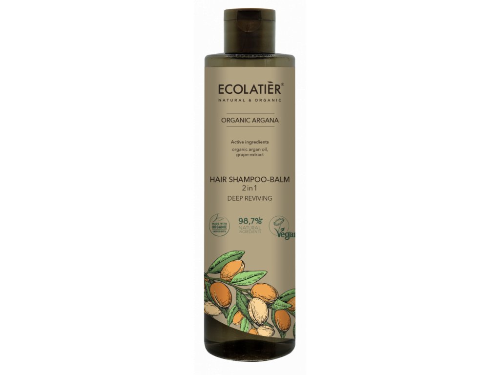 E-shop Ecolatiér - 2v1 šampon a balzám na vlasy, argan, 350 ml