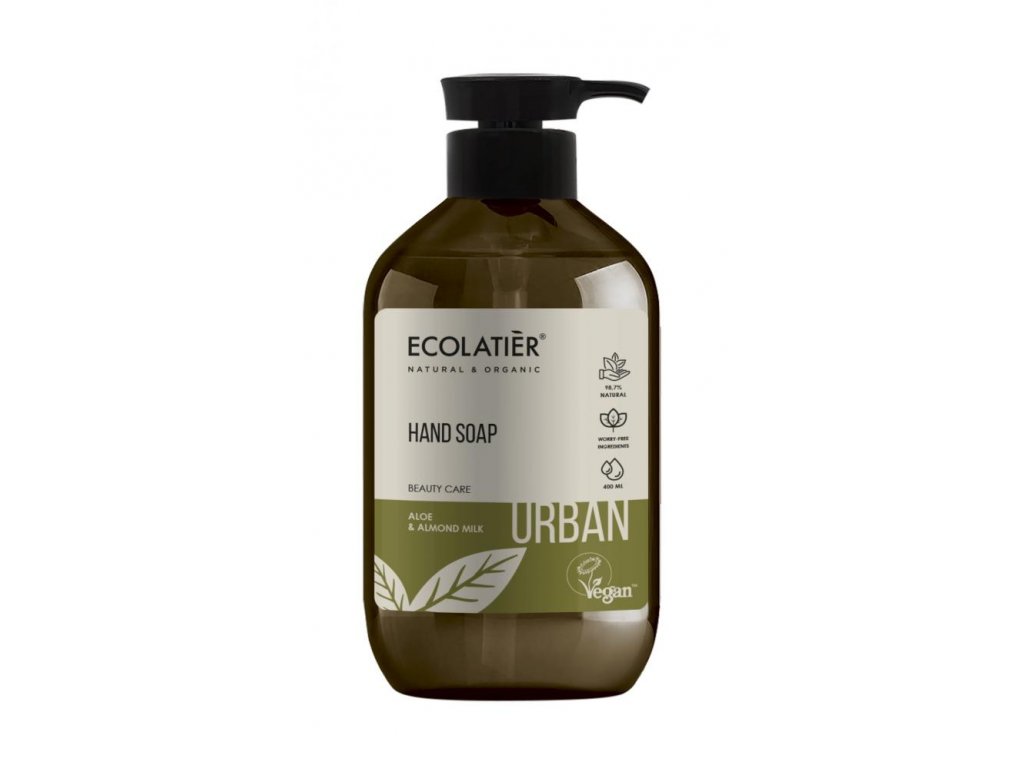 E-shop Ecolatiér Urban - Tekuté mýdlo na ruce, aloe a mandlové mléko, 400 ml