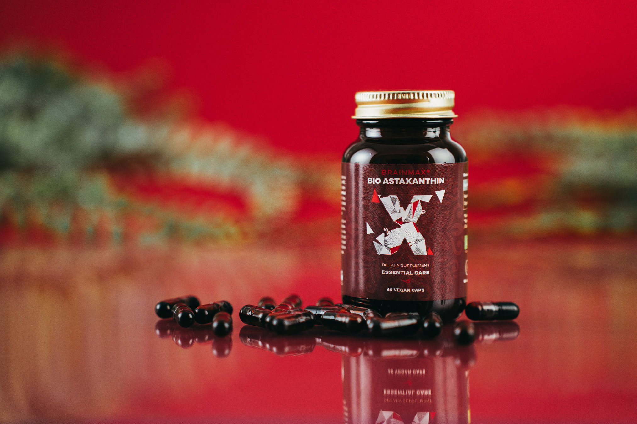 BrainMax Astaxanthin (Astaxantin) BIO, 8 mg, 60 rostlinných kapslí Obrázek