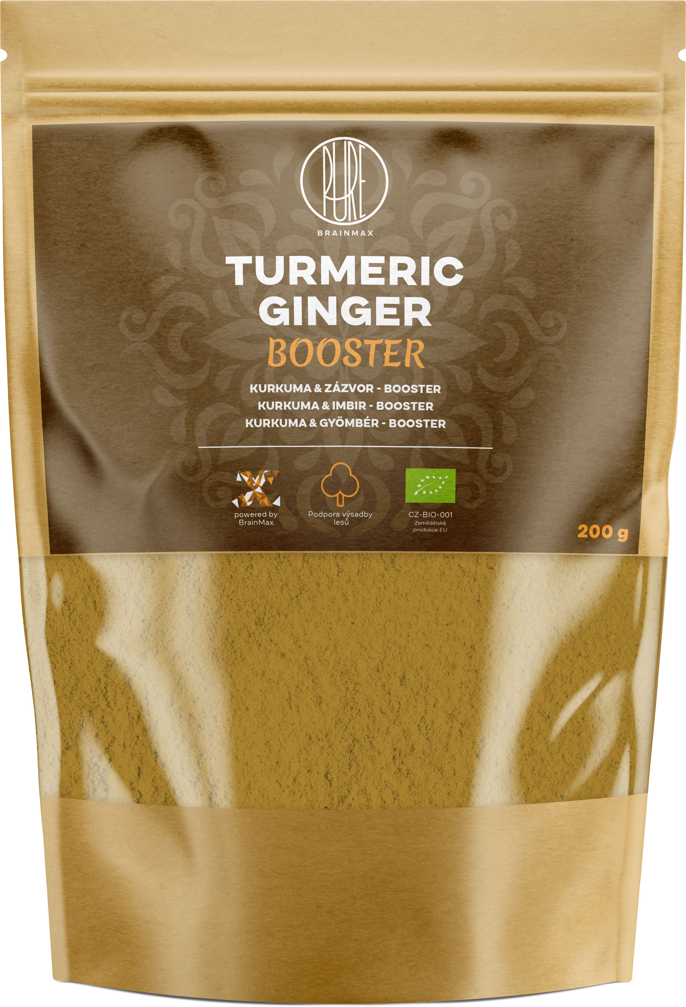 E-shop BrainMax Pure Turmeric Ginger Booster BIO, 200 g