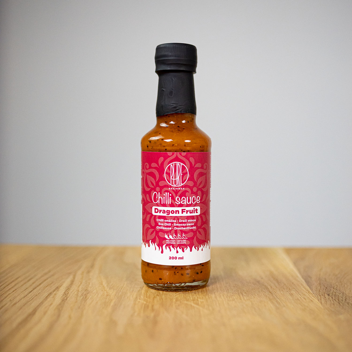 BrainMax Pure Chilli sauce, Dragon Fruit (chilli omáčka, dračí ovoce), 200 ml Obrázek