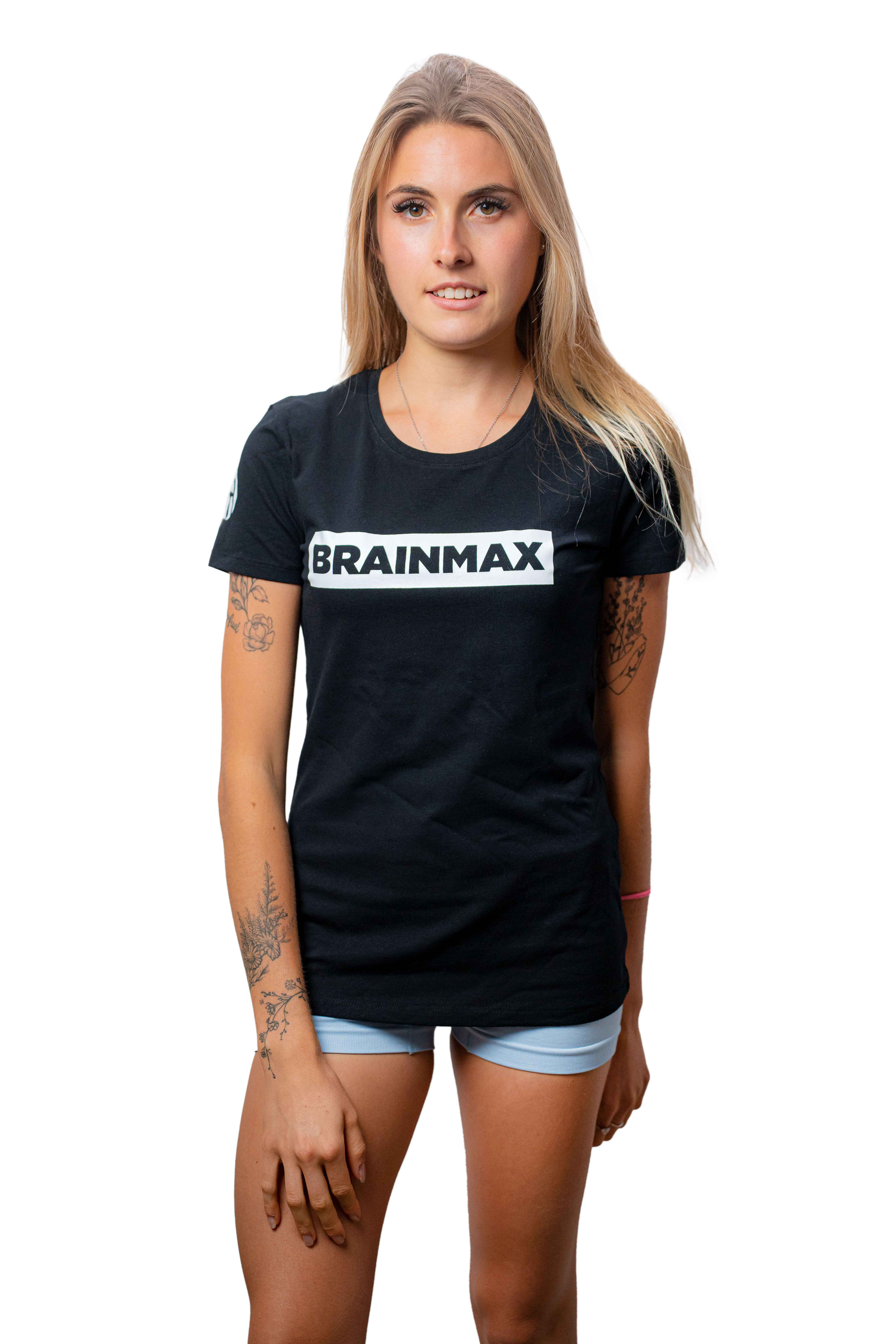 E-shop Tričko BrainMax s pruhom dámske čierne Veľkosť: M