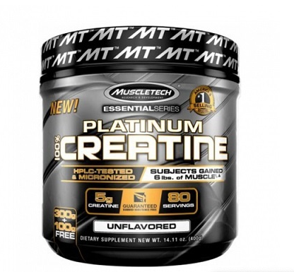 E-shop MuscleTech Platinum 100% Creatine (kreatin monohydrát), 400 g