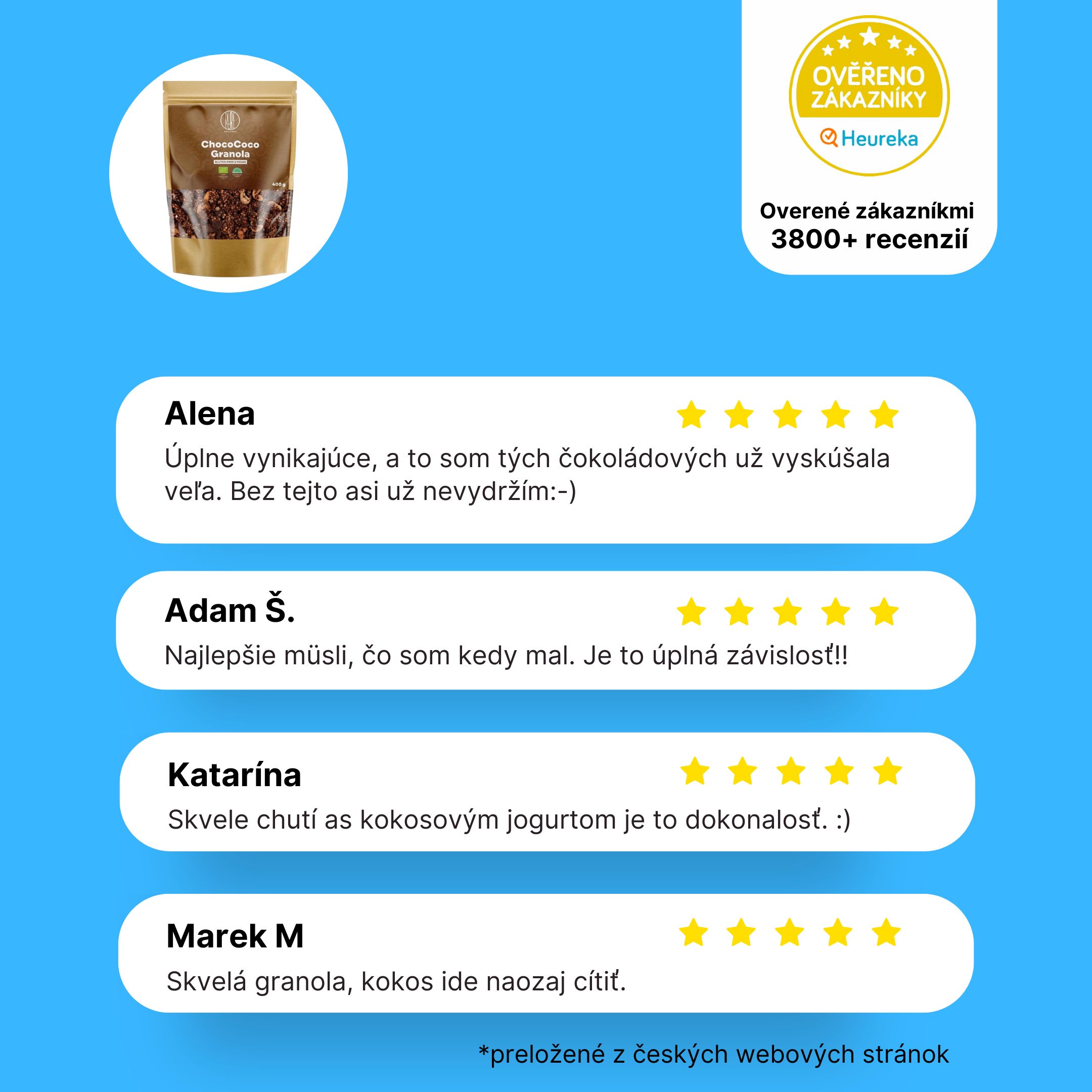 BrainMax Pure ChocoCoco Granola, Čokoláda a Kokos, 400 g Obrázek