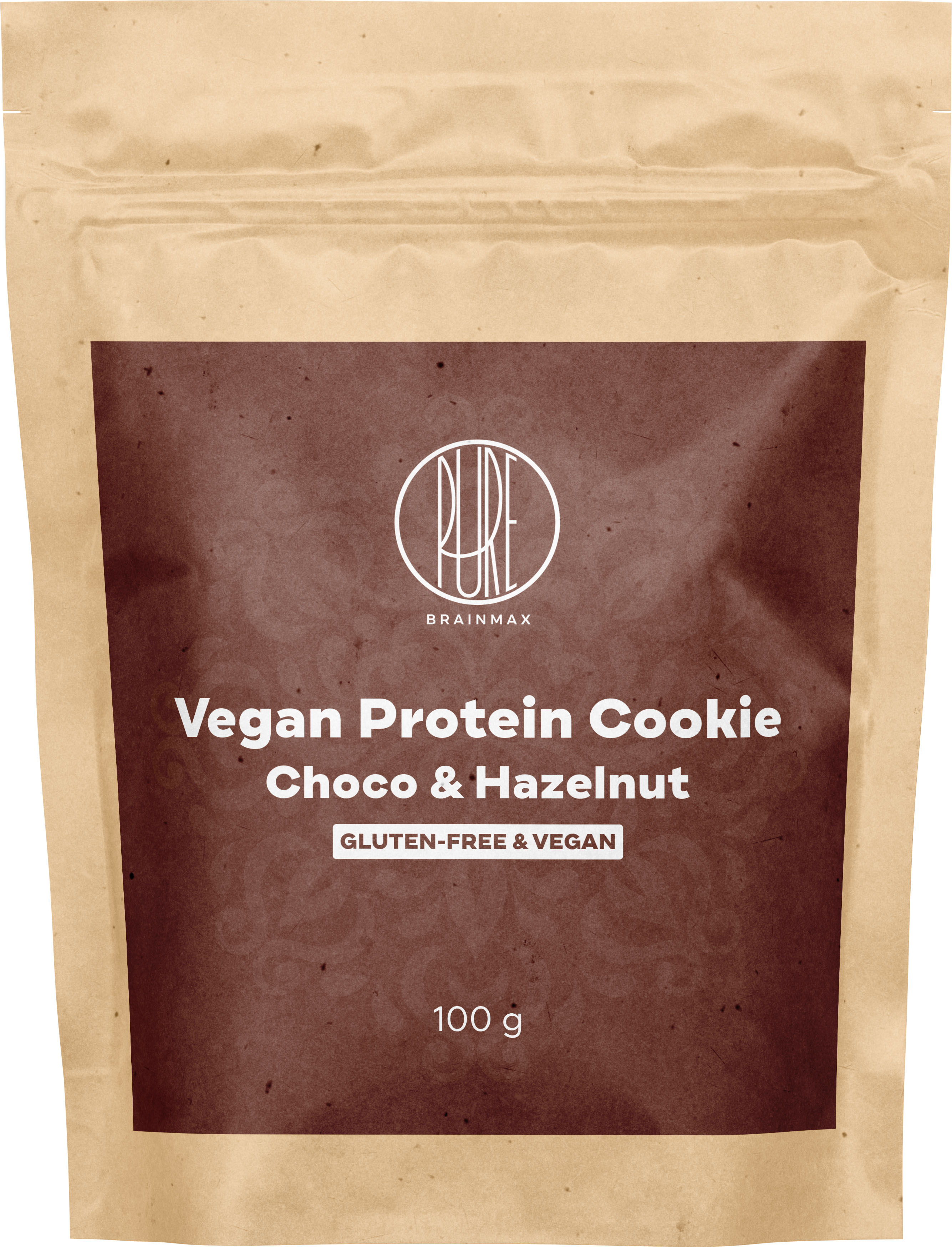 E-shop BrainMax Pure Vegan Protein Cookie, Mliečna čokoláda & Lieskový orech, 100 g