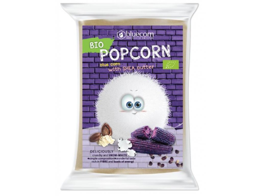 E-shop Popcrop - Modrá kukuřice na popcorn s bambuckým máslem, BIO, 100 g