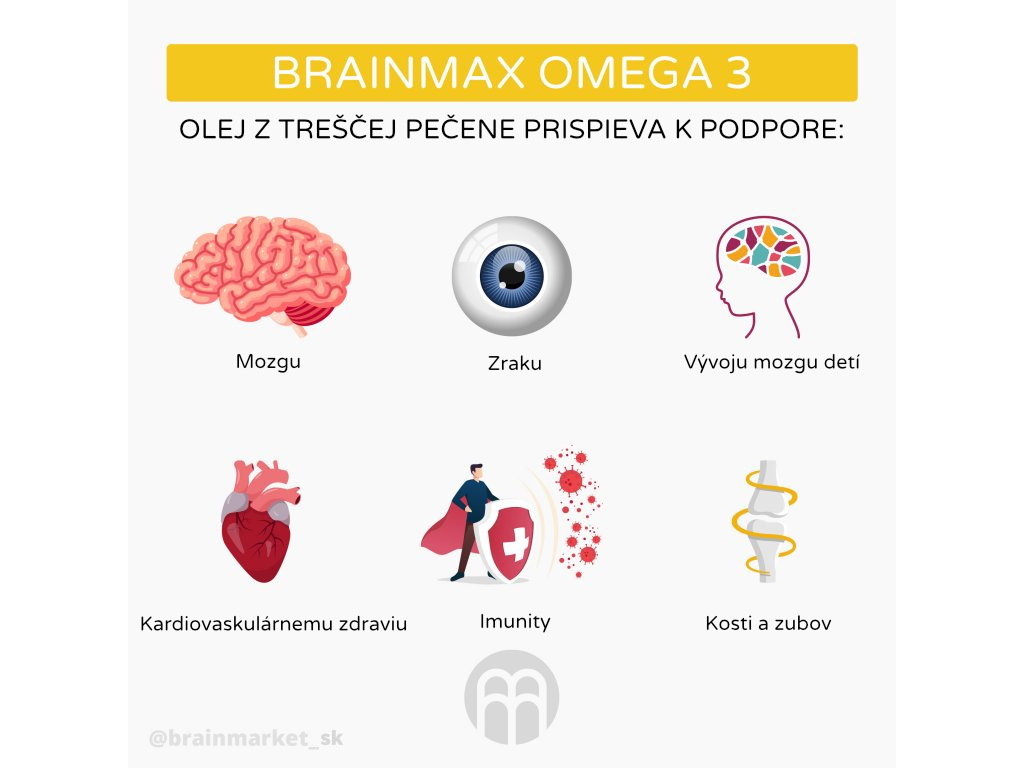 BrainMax Omega 3, Olej z tresčích jater, citrón, 240 ml Obrázek