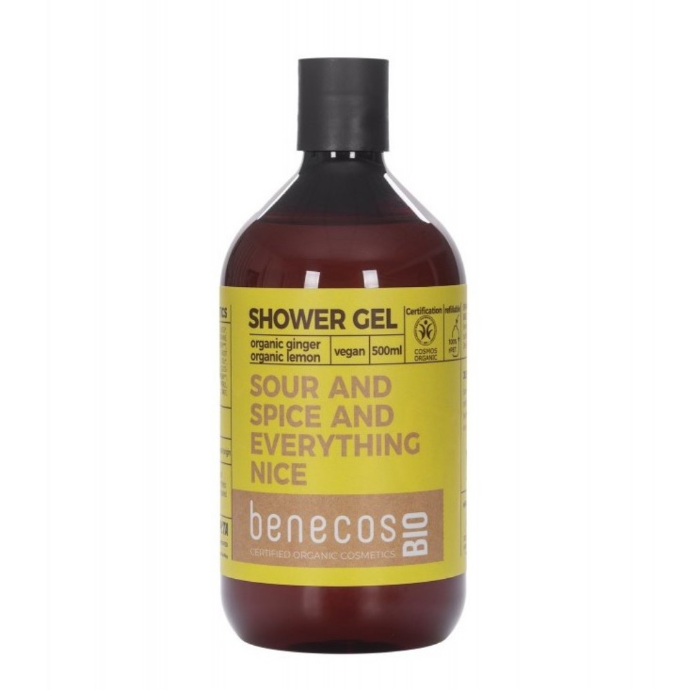 E-shop Benecos - Sprchový gel, Zázvor + Citron, BIO, 500 ml