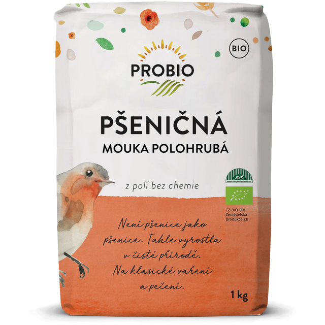 E-shop Probio - Polohrubá mouka pšeničná, BIO, 1 kg