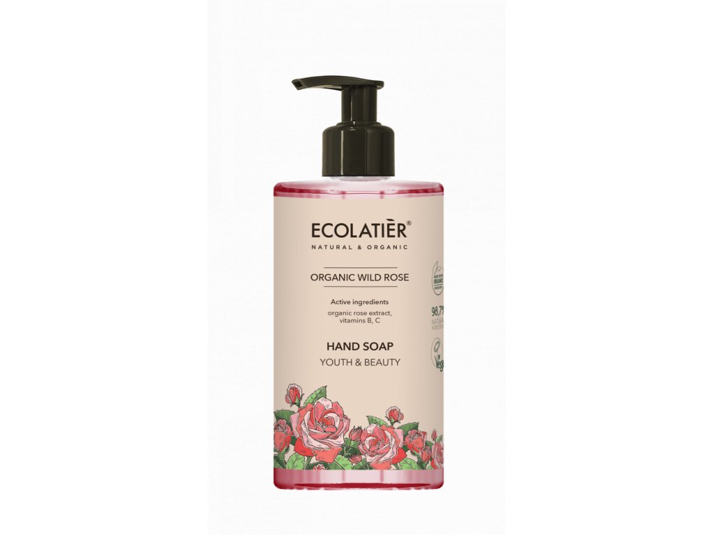 E-shop Ecolatiér - Tekuté mýdlo na ruce, divoká růže, 460 ml