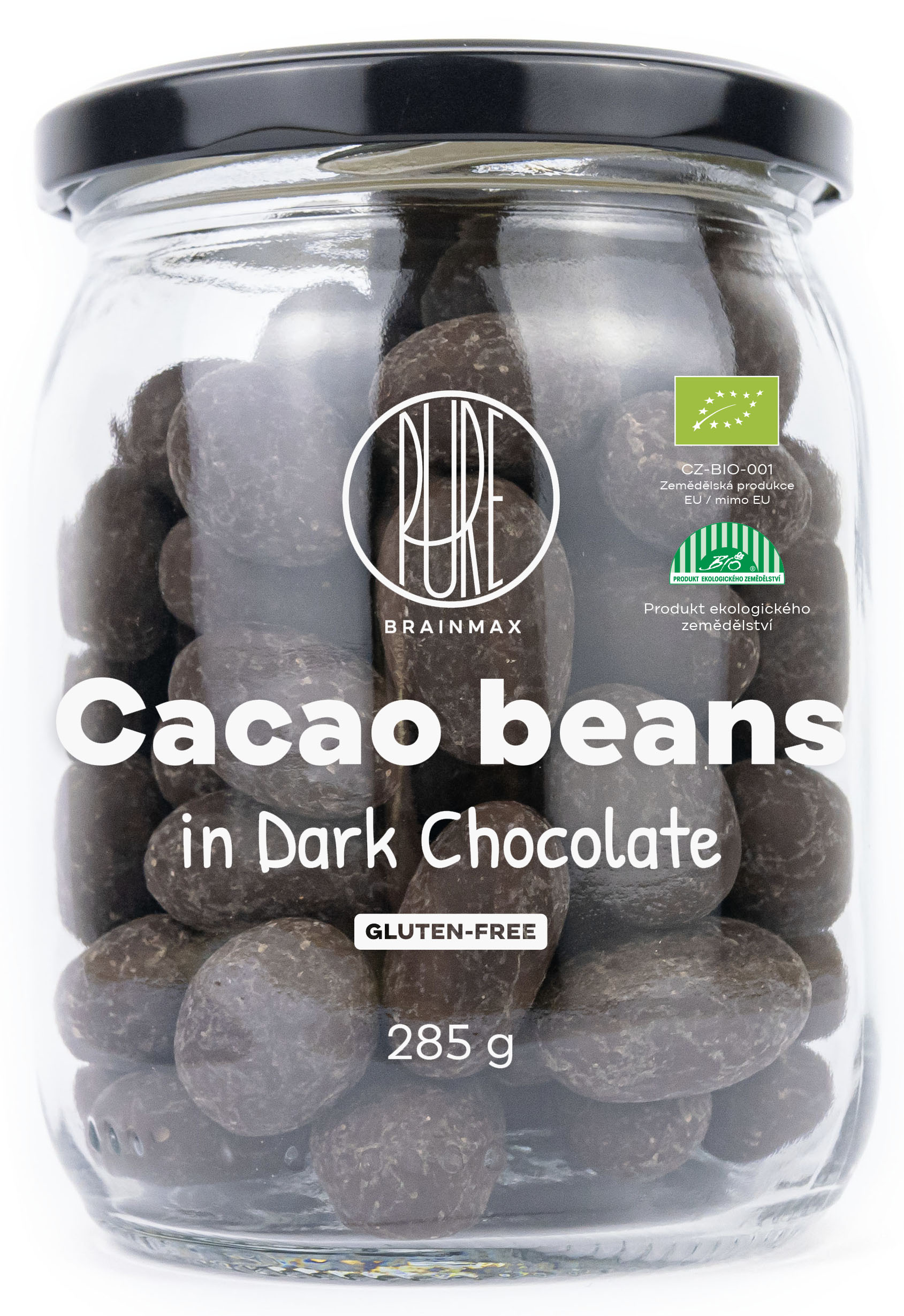 E-shop BrainMax Pure Kakaové bôby v horkej čokoláde BIO, 285 g