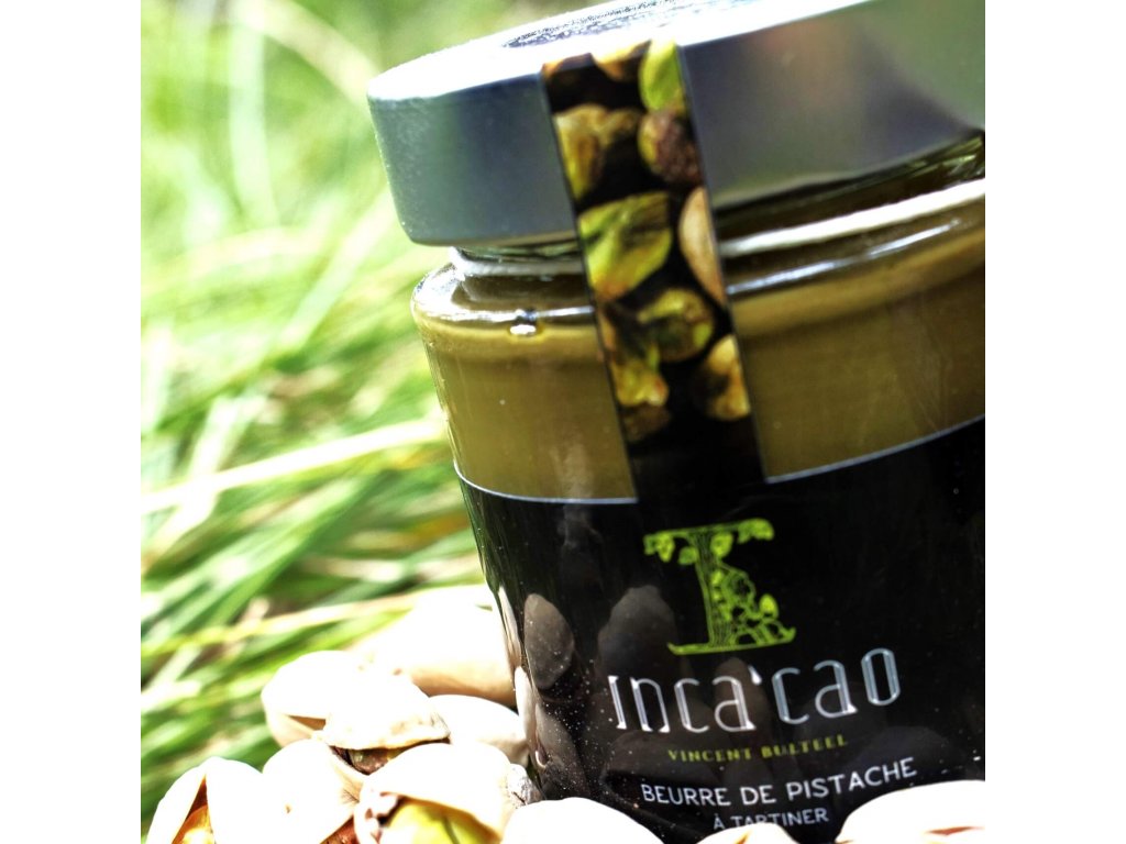 E-shop Incacao - Pistáciové ořechové máslo obohacené o sušený MCT olej a kolagen, 125 g