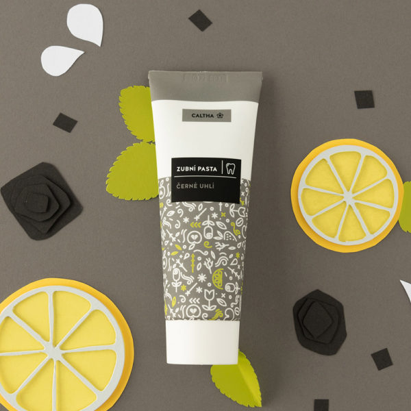 Caltha - Zubní pasta, Černé uhlí, 75 ml Obrázek