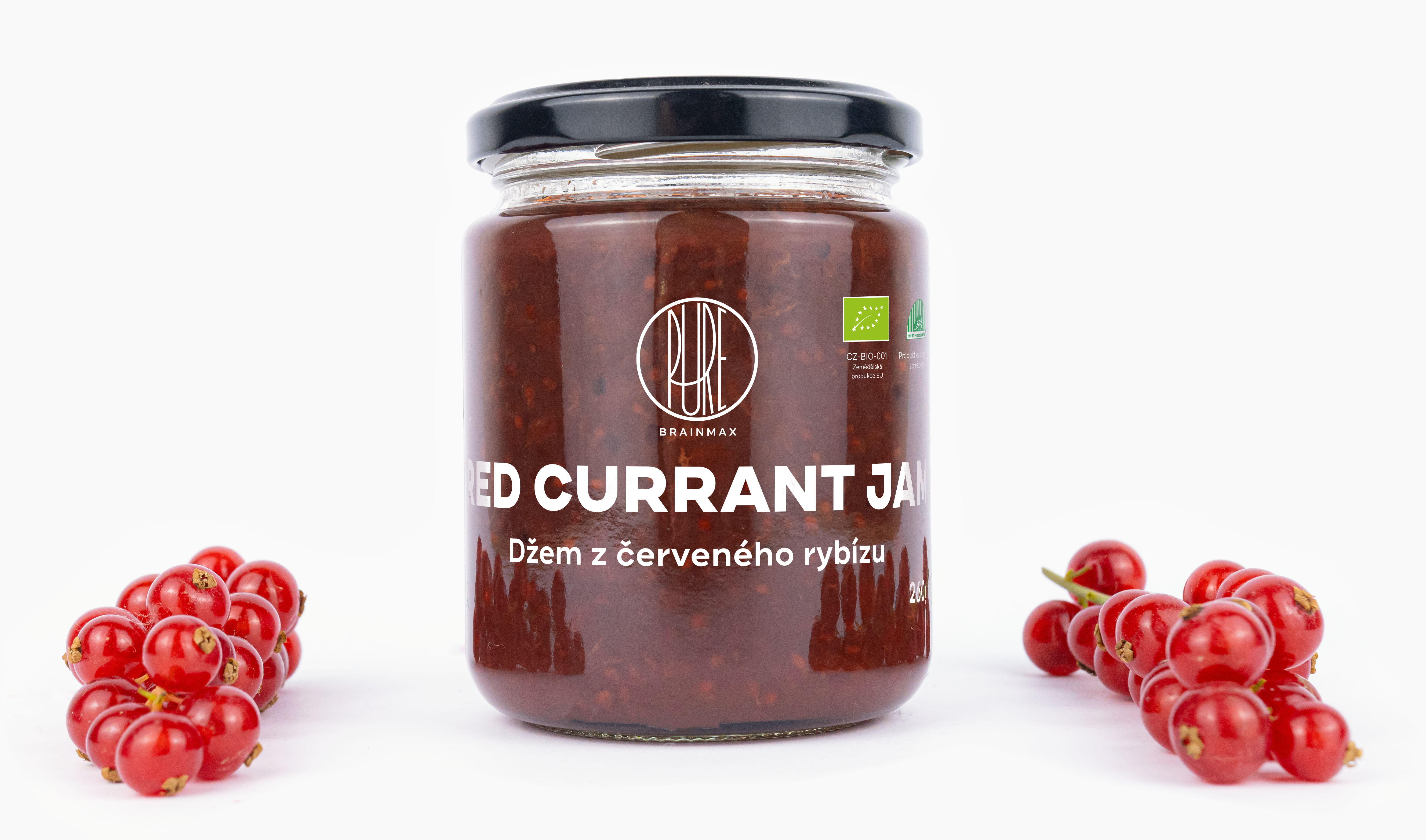 BrainMax Pure Džem Červený rybíz BIO, 260g Obrázek