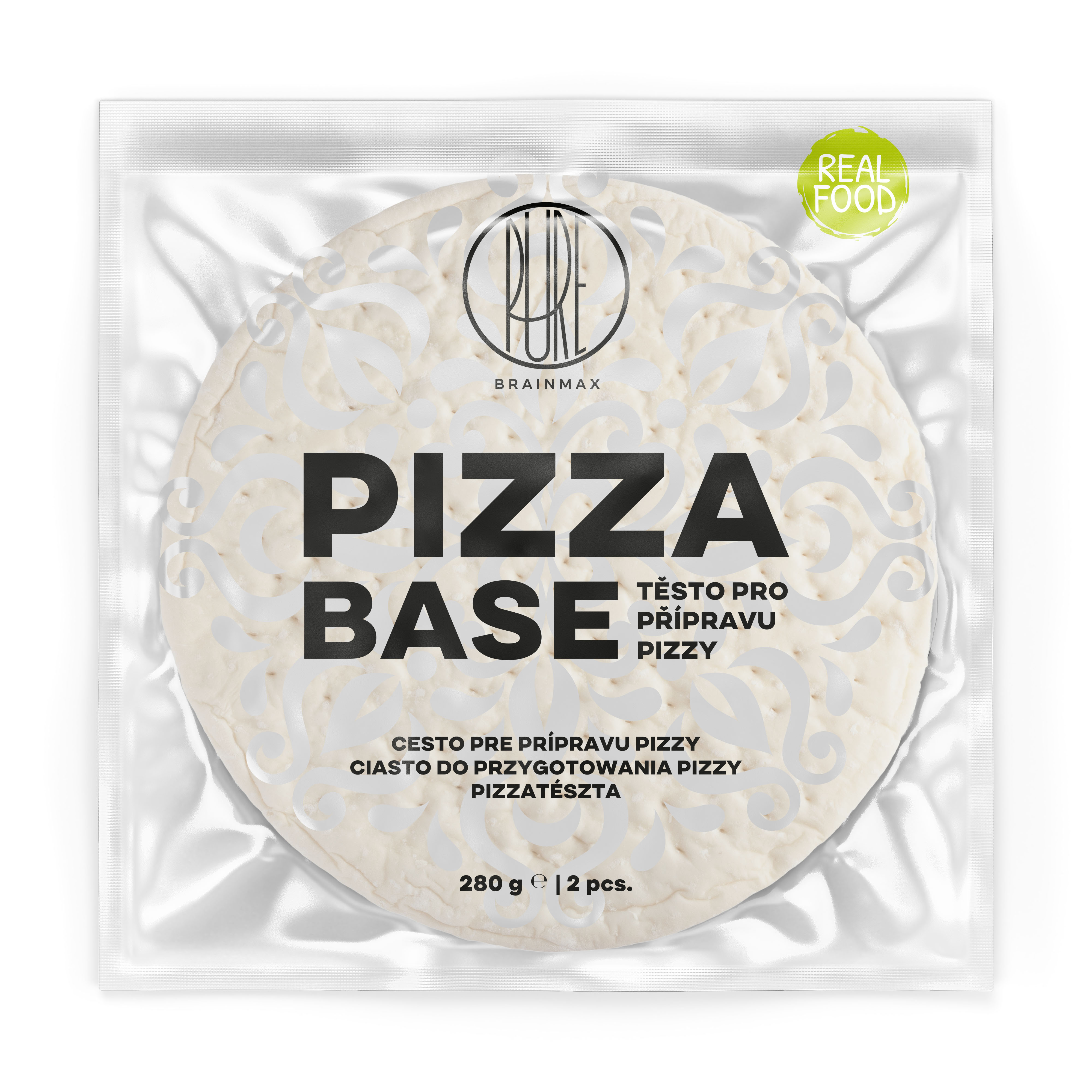 BrainMax Pure Pizza Base, hotové těsto na pizzu z Itálie, 2 ks Obrázek