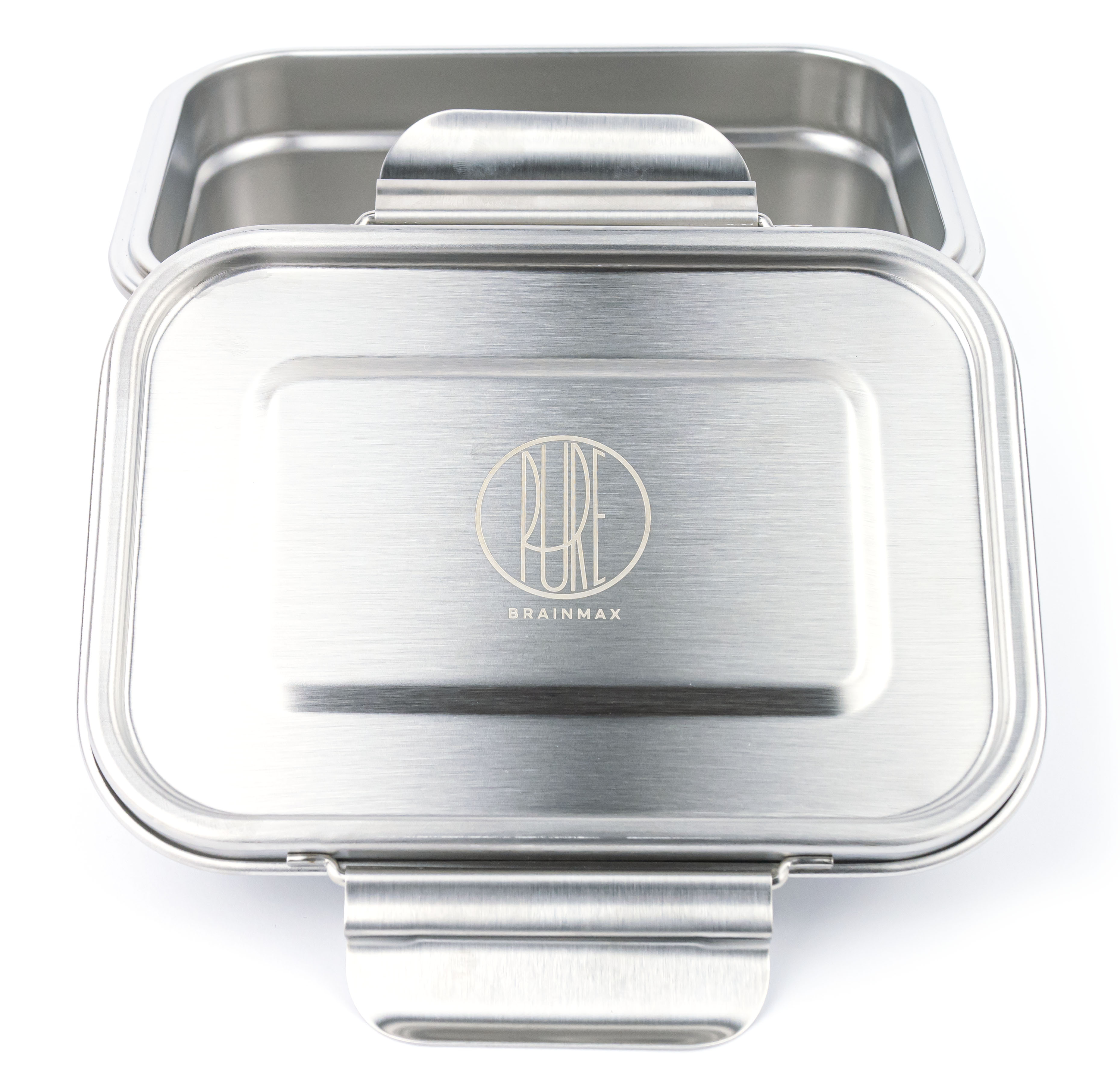 BrainMax Pure Nerezový svačinový box se sponou, 1 l Obrázek