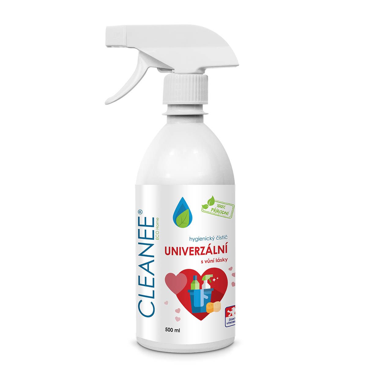 Cleanee ECO přírodní hygienický čistič UNIVERZÁLNÍ s vůní lásky 500ml