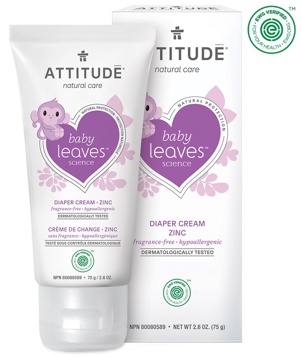 E-shop Attitude - zinkový krém na zaparenie - Baby Leaves bez vône, 75 ml