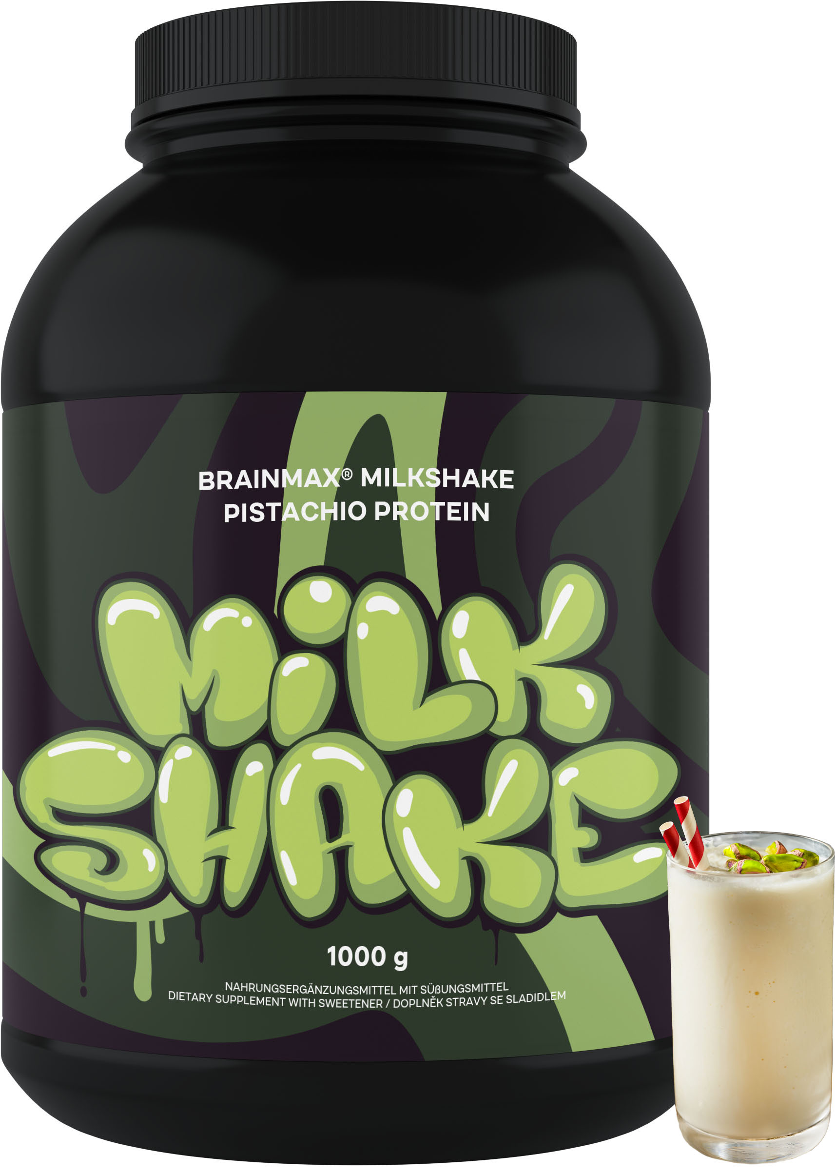 BrainMax Milkshake Protein, 1000 g Příchuť: Vanilka Obrázek