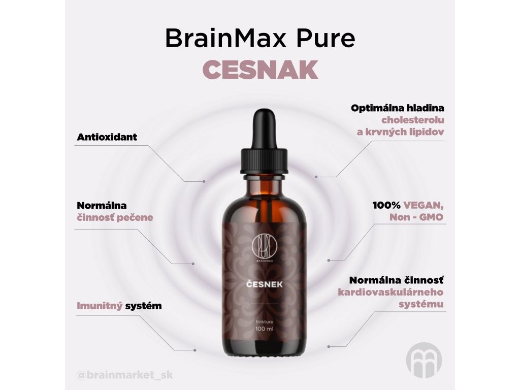 BrainMax Pure Česnek tinktura 1:3, 100 ml Obrázek
