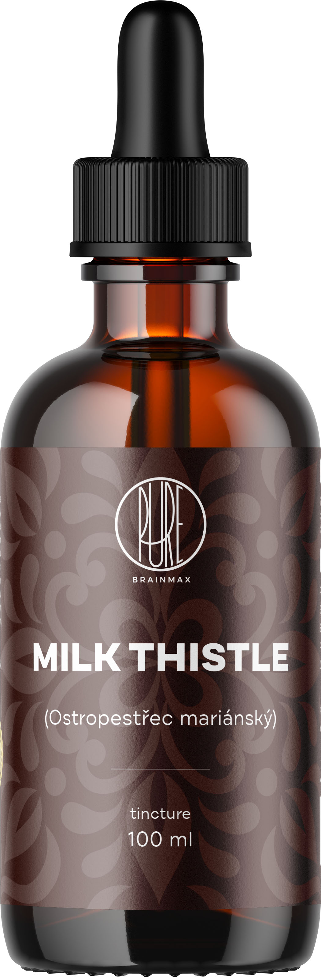 BrainMax Pure Ostropestřec mariánský (Milk Thistle) tinktura 1:1, 100 ml Obrázek