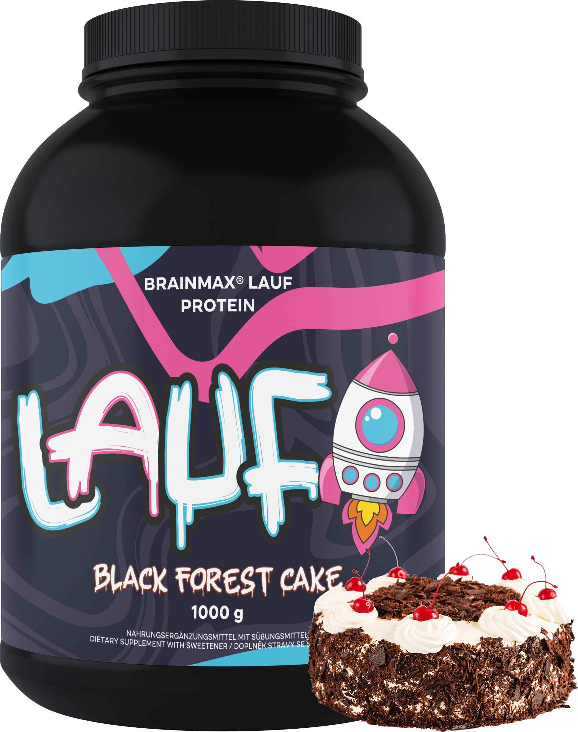 BrainMax Lauf Protein, nativní syrovátkový protein, 1000 g Příchuť: Čokoláda Obrázek